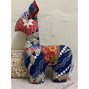 Batik Llama In Blue