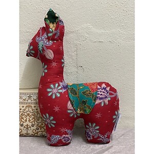 Batik Llama In Red