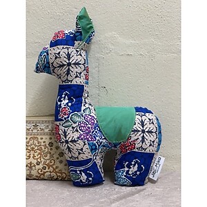 Batik Llama In Classic Blue